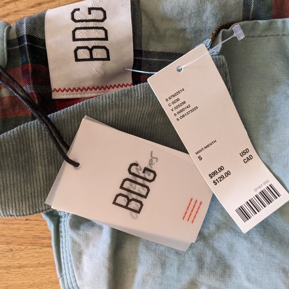 (NWT) BDG Washed cotton lined Work Jacket, Mint, Men's Small - Picture 5 of 8